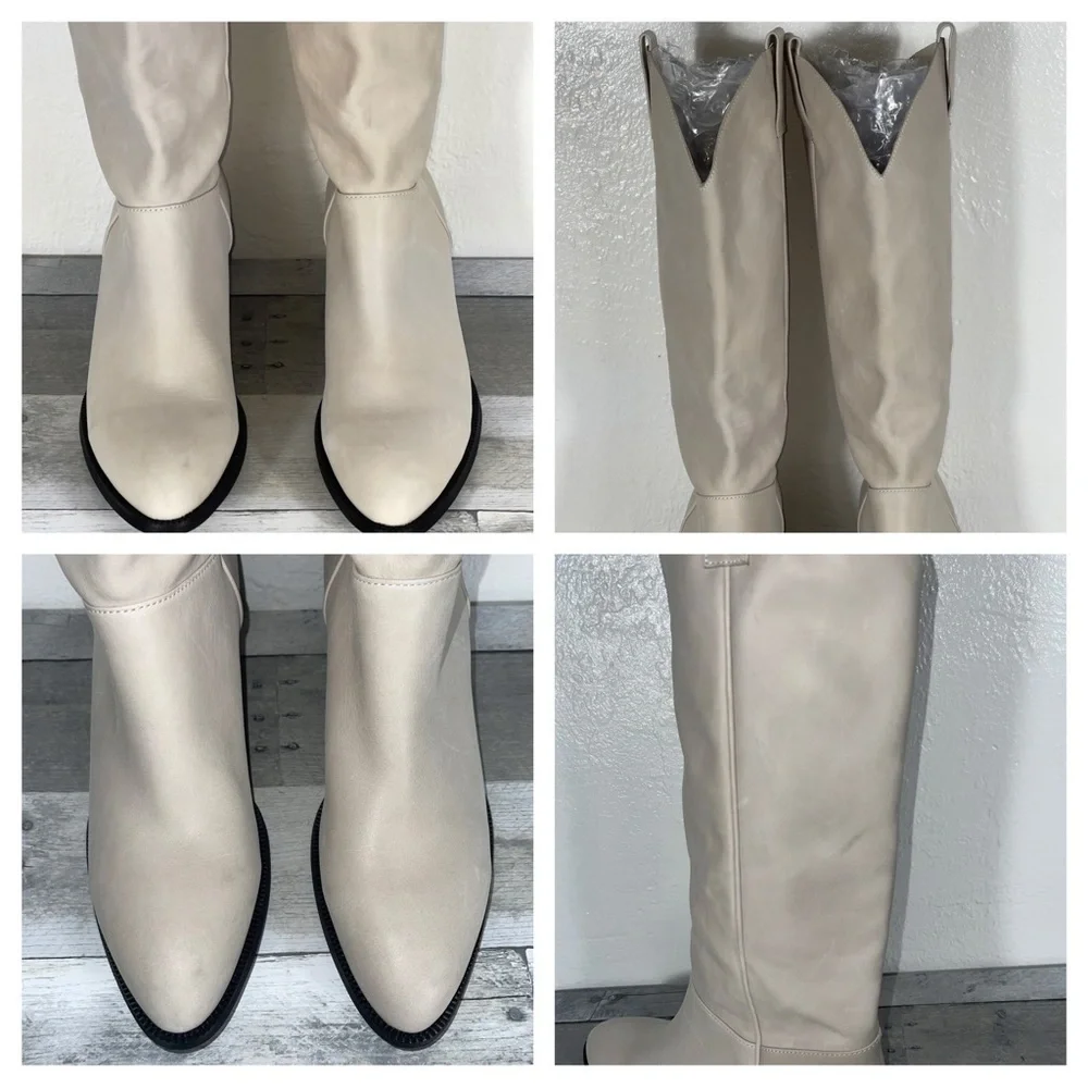 Jeffrey Campbell Women’s Blade 2 Western Boot - Ivory - Sz - 10